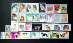 猫のイラスト 使用済み切手 コレクション