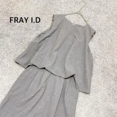 【FRAY I.D】ノースリーブワンピース ひざ丈 ウエストうしろゴム グレーのサムネイル
