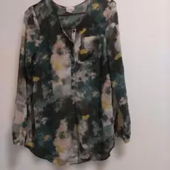 ✨1点限り✨MERONA 長袖シャツ S/P マルチカラー 透け感あり