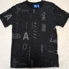 【adidas，originals 】ブラック 文字柄 Tシャツ ，Sサイズ
