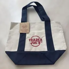 TRADER JOE'S ミニキャンバストートバッグ 青
