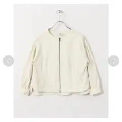 アーバンリサーチサニーレーベル　レーヨンリネンノーカラーブルゾン