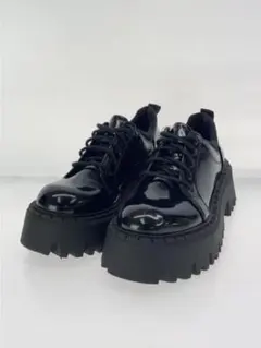 ZARA トラックソール付きブルチャー厚底レースアップシューズ　39