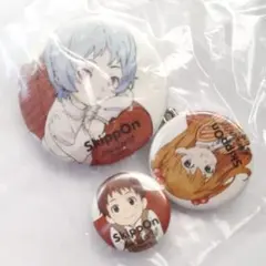 専用　SkippOn エヴァ　コラボ　エヴァンゲリオン　缶バッジ　レイ　アスカ SkippOn エヴァコラボ レイ・アスカ 缶バッジ 2個セット