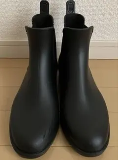 アクアガレージ ショート丈レインブーツ ブラック 24cm