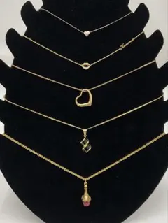 プレート型 ネックレス セット　k18gp k18 4g プレート型 ネックレス セット k18gp k18 4g チェーン ネックレス