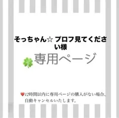 そっちゃん☆ プロフ見てください 様専用ページ