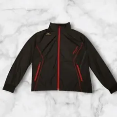 【MizunoPro】ウインドブレーカー　ブラック×レッド 野球　Lサイズのサムネイル