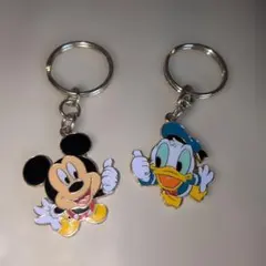 ミッキーマウス・ドナルドダック キーホルダー 2個セット