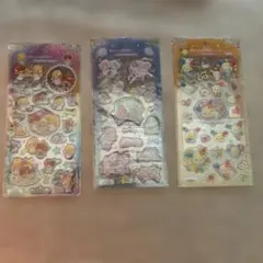 ドロップジュエリーシール　キキララ　うさはな　サンリオ　ぷっくりシール