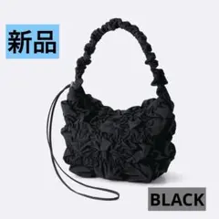 gu ギャザーショルダーバッグ 黒 新品！