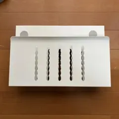 ホワイト スリットデザイン収納ボックス