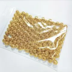 ②②ハンドメイド用ビーズ まとめ売り 球型 ゴールド 43g