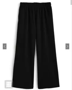 grl ストレートワイドスウェットパンツ 〔pm670a〕黒 ブラック
