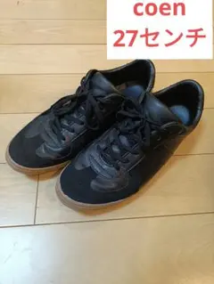 ブラック スニーカー　メンズ　27センチ