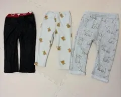 ズボン　パンツ　95センチ まとめ売り　女の子　クマ　テディベア　ハート　裏起毛