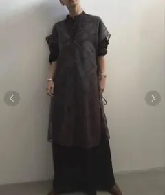 Ameri　VINTAGE UNDULATE VEIL DRESS