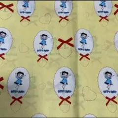 ベティ・ブープ プリント生地 綿 イエロー