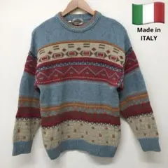 90s イタリア製 デザインニット セーター ユーロヴィンテージ