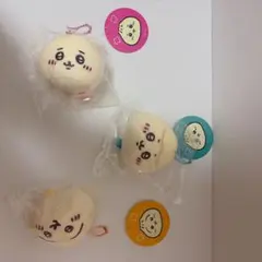 ちいかわ飯店　肉まんになっちゃった！マスコット　3点セット　ハチワレ　うさぎ