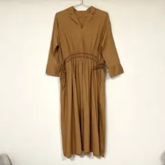 ジョイントワークス　ワンピース ブラウン　七分袖