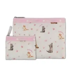 【新品】LeSportsac 猫×桜柄キュートポーチセットのサムネイル