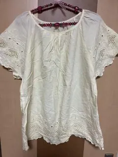 earth music&ecology 刺繍入り半袖シャツ L