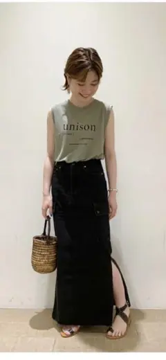 Spick&Span　5 1/2 CARGO-LINE デニムスカート 2