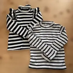 ストライプ長袖カットソー2枚セット　110 120