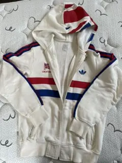 値下げ！！adidas ジャージ /復刻/地球儀ロゴ/M ホワイト adidas Originals（アディダスオリジナルス）の「アディダス