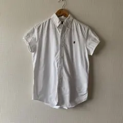 ジムフレックス　ホワイト 半袖 ボタンダウンシャツ