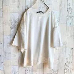 ザラ　レディース半袖カットソー　サテン風