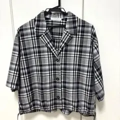 Green Parks 綿麻混裾ドロスト開襟シャツジャケットのサムネイル
