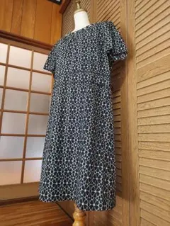 Leilian レリアン 総レースワンピース 紺13 大きいサイズ お出かけ