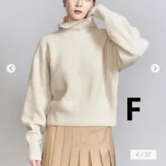 beauty&youth ボリュームスリーブ タートルネック ニットプルオーバー