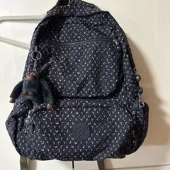 Kipling ネイビー パターン リュックのサムネイル