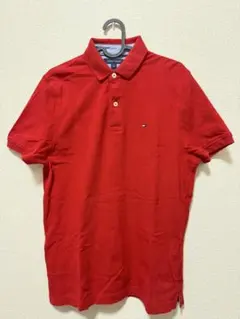 TOMMY HILFIGER M レッド ポロシャツ