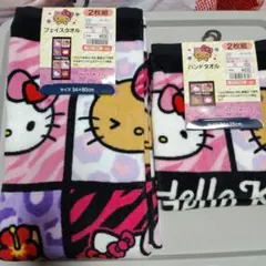 新作 しまむら ハローキティ　ハンドタオル4枚組・フェイスタオル2枚組