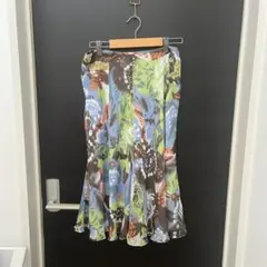 古着 スカート 柄 フレア 個性的