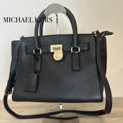 【美品✨】MICHAEL KORSマイケルコース 2wayショルダーバッグ 黒