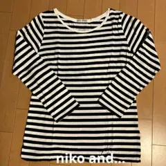 ニコアンド　長袖Tシャツ　ボーダーのサムネイル