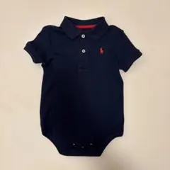 ラルフローレン ポロ ロンパース ポロシャツ 80 12M ネイビー