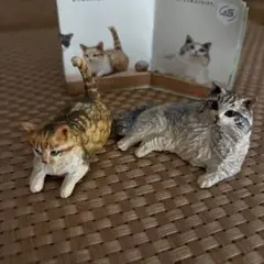 はしもとみお猫の彫刻2 チミちゃんモイくん2コセット