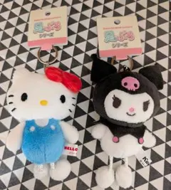 【足ブラシリーズ】ハローキティ・マイメロディ キーホルダー チャーム　2個セット