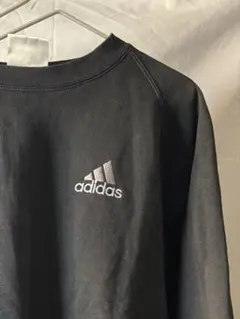 90s USA製 アディダス ロゴ刺繍 3ライン スウェット トレーナー