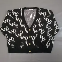 【Leahmatin】総柄 Vネック カーディガン 4L オーバーサイズ ニット