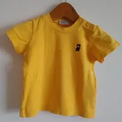 ダブルビー黄色 クマ刺繍 Tシャツ 肩ボタン付き