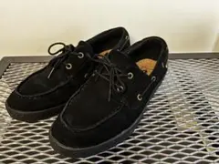 VANS ブラック スエード デッキシューズ