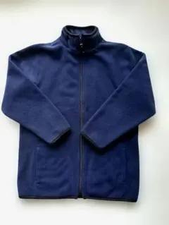 フリースジャケット アウター ネイビー 150 ふわふわ 長袖 秋冬