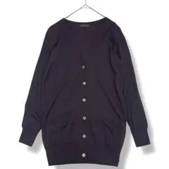 トゥモローランド コレクション 上質ウール Vネックカーディガン ブラウン S